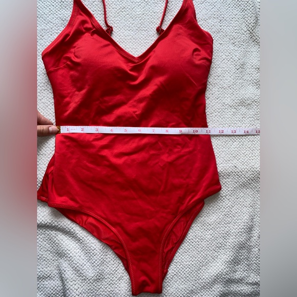 H&M Bright Red One-Piece Swimsuit | SIZE: US 6 - Picture 3 of 6